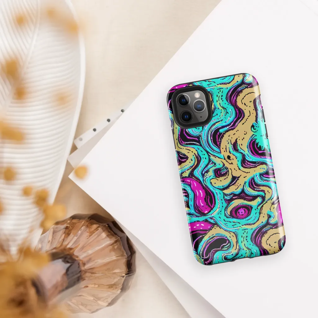 Neon Spill on Tough Case for iPhone® — Front