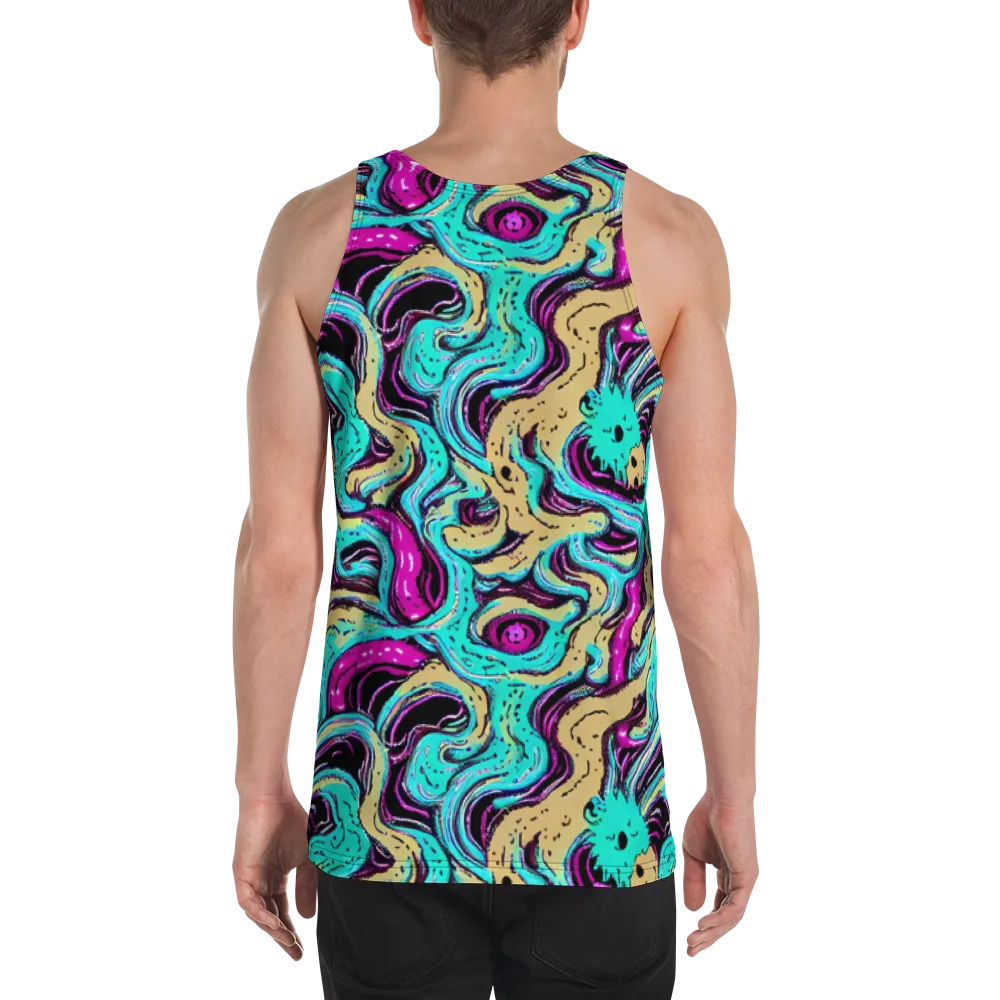 Neon Spill on Men's Tank Top — Back
