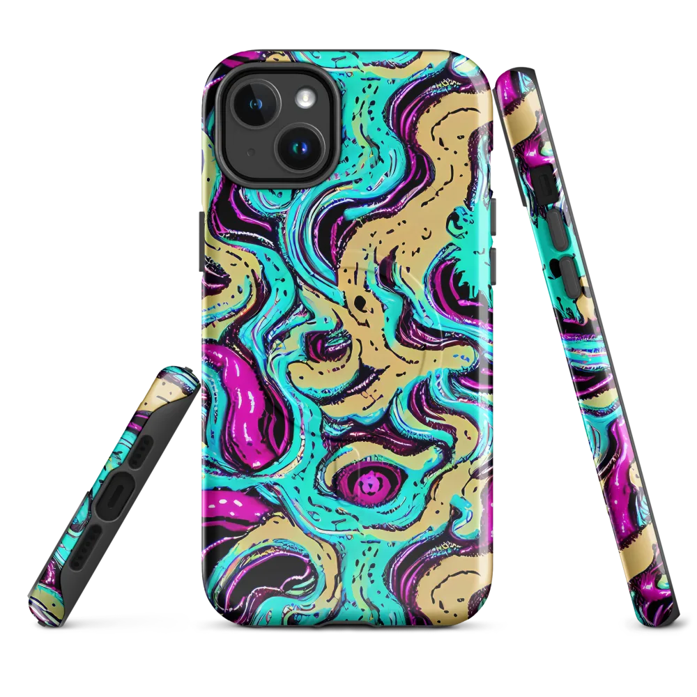 Neon Spill on MagSafe Tough Case for iPhone® — Front