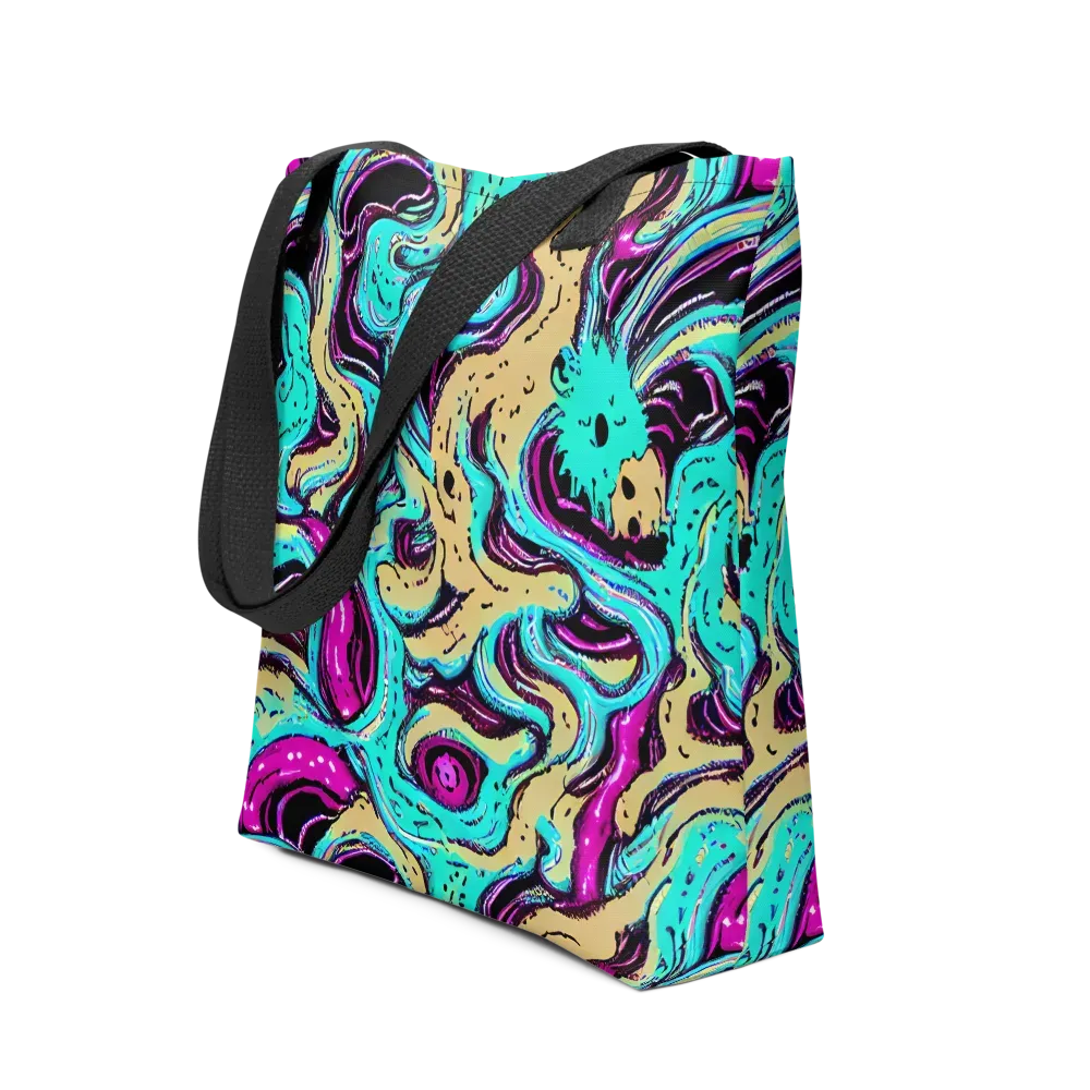 Neon Spill on Tote Bag — Front