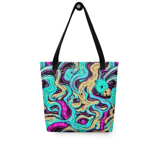 Neon Spill on a Tote Bag