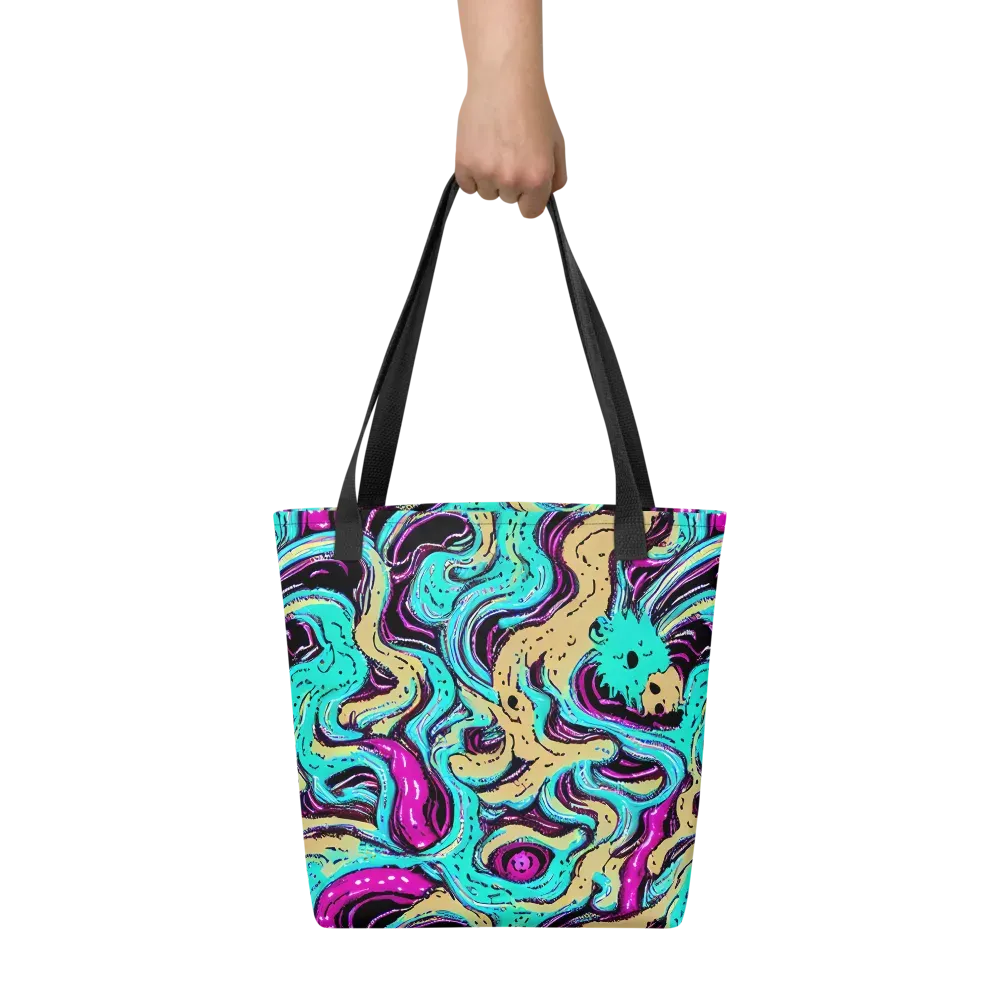 Neon Spill on Tote Bag — Front