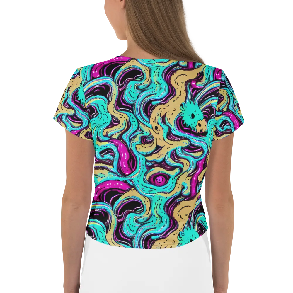 Neon Spill on Crop Tee — Back