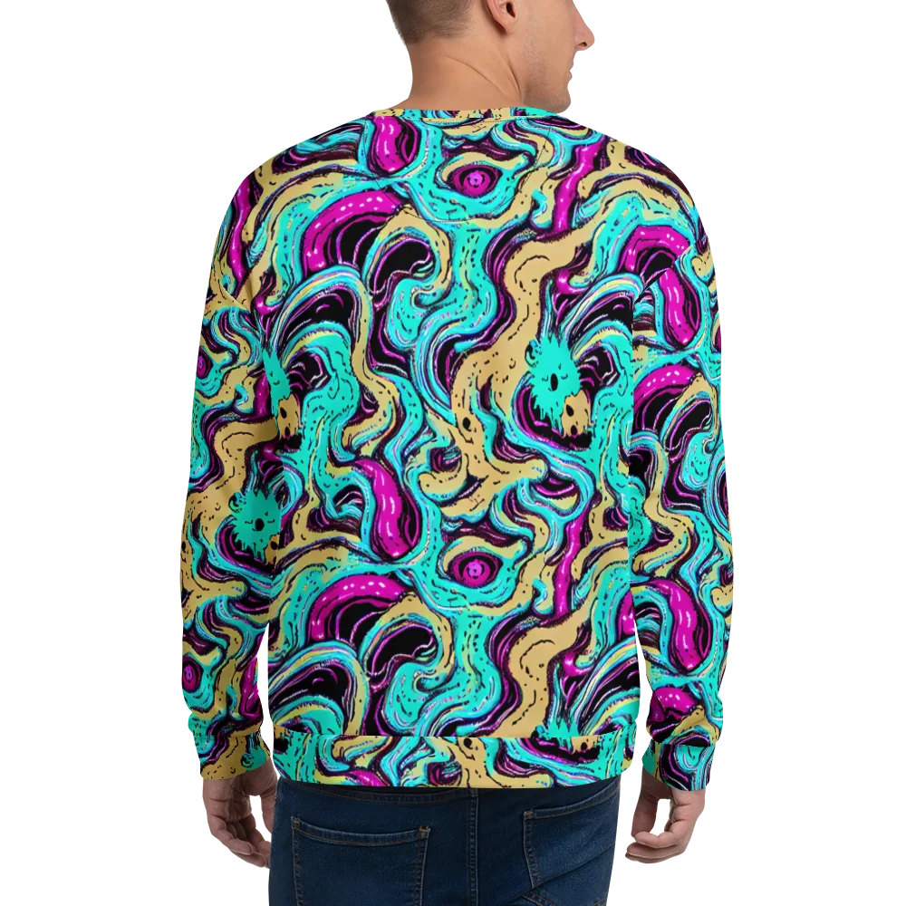 Neon Spill on Sweatshirt — Back
