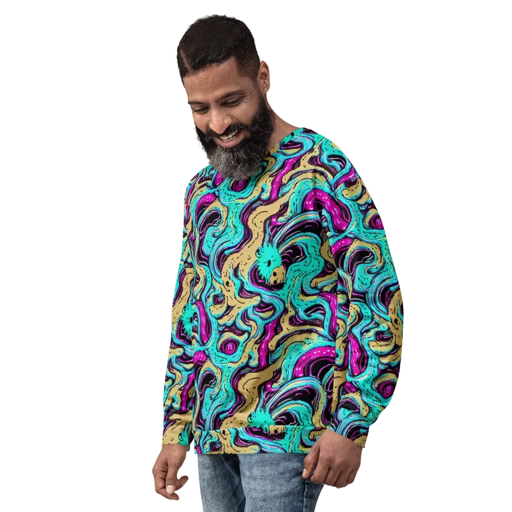 Neon Spill on Sweatshirt — Left Front
