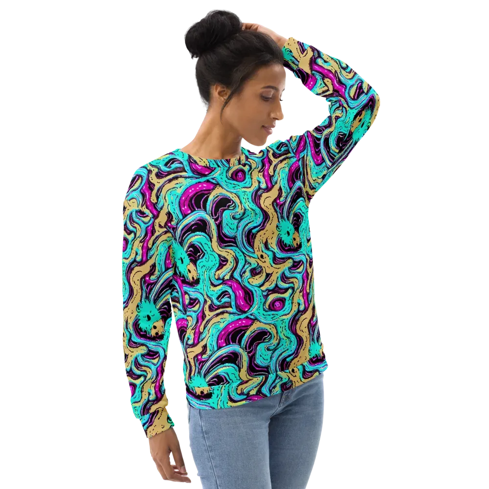 Neon Spill on Sweatshirt — Right Front