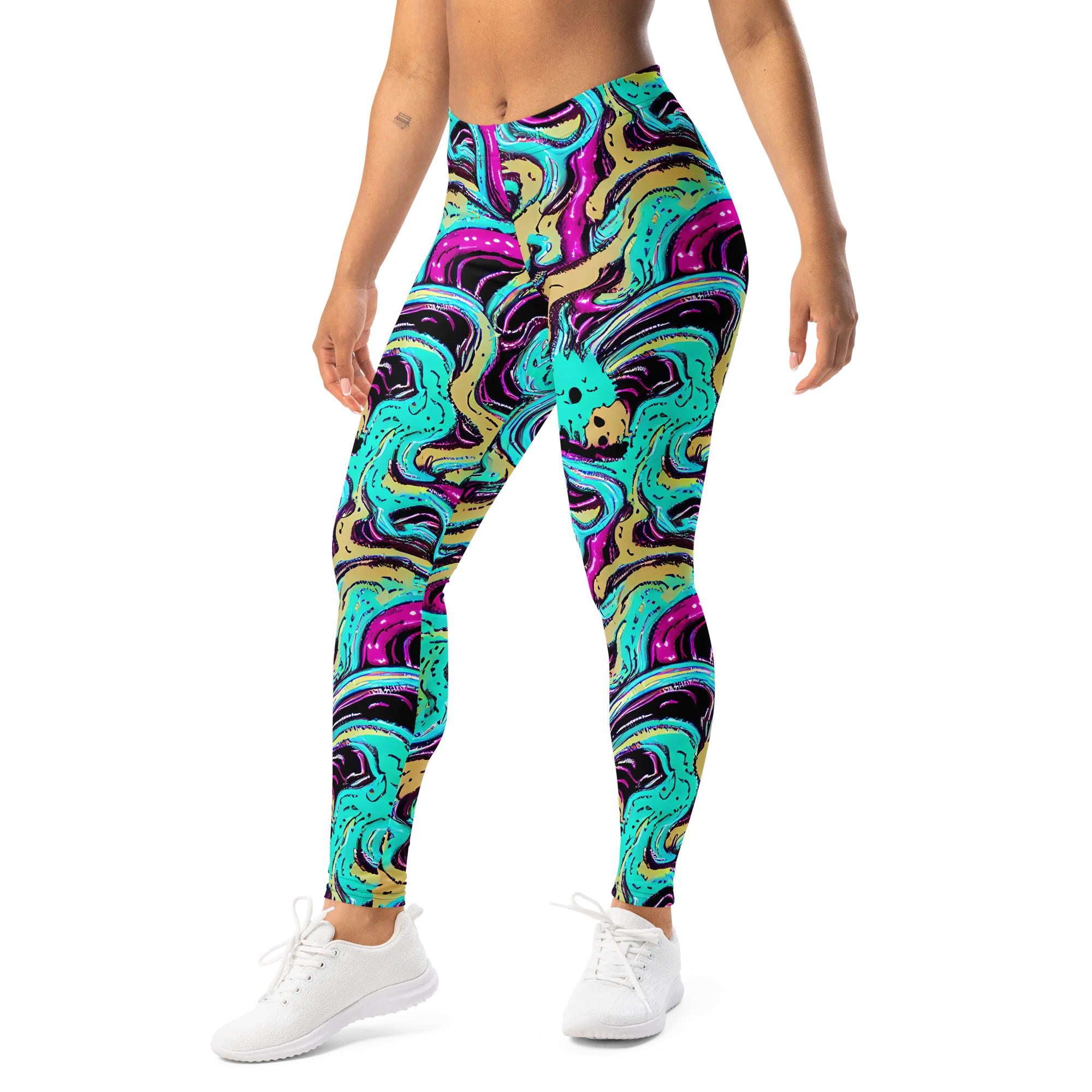 Neon Spill on Leggings — Left Front