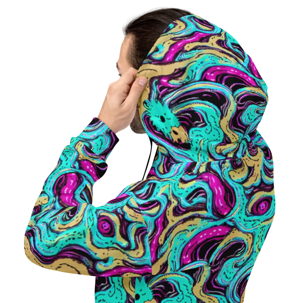 Neon Spill on Hoodie — Back