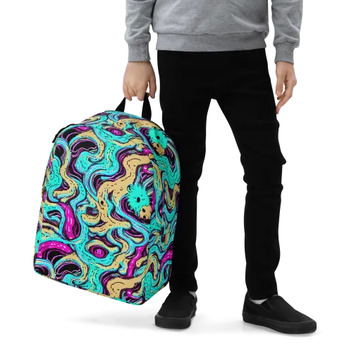 Neon Spill on a Minimalist Backpack