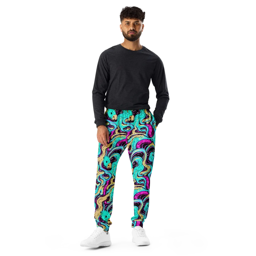 Neon Spill on Men's Joggers — Front
