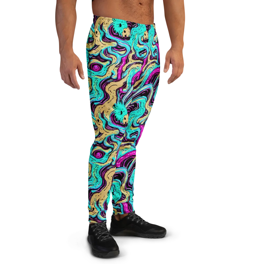 Neon Spill on Men's Joggers — Right