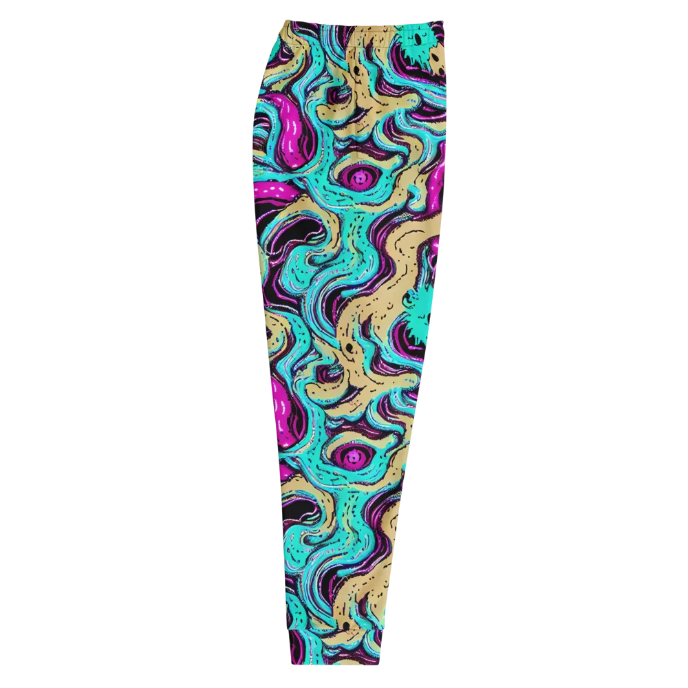 Neon Spill on Men's Joggers — Right