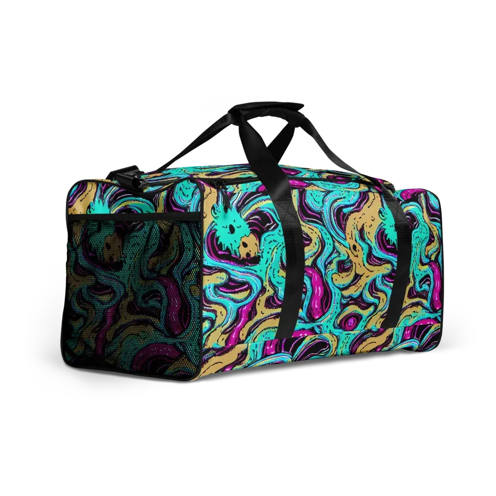 Neon Spill on Duffle Bag — Right Front