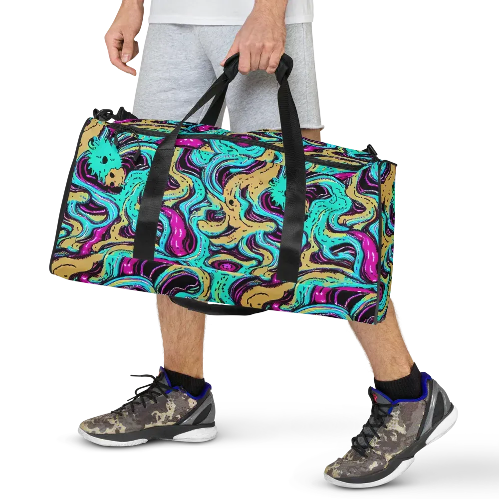 Neon Spill on Duffle Bag — Front
