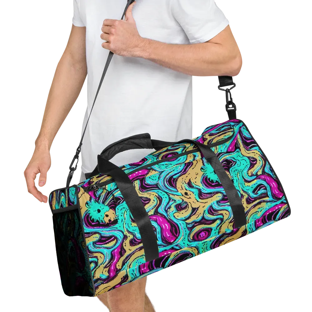 Neon Spill on Duffle Bag — Right Front
