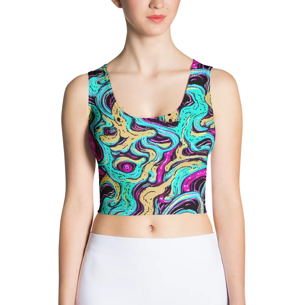 Neon Spill on Crop Top — Front