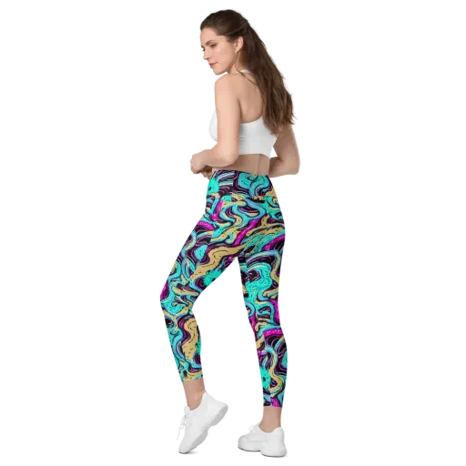 Neon Spill on a Leggings with Pockets