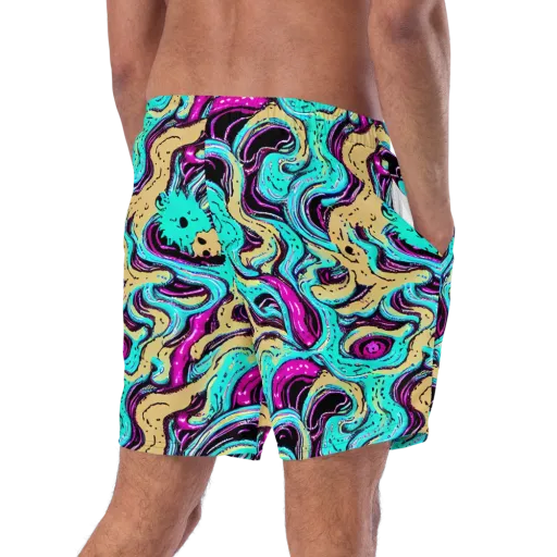 Neon Spill on a Swim Trunks