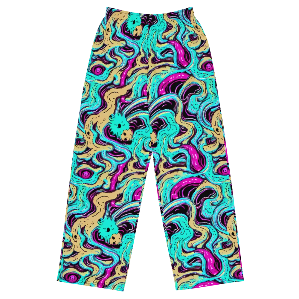 Neon Spill on Wide-Leg Pants — Front