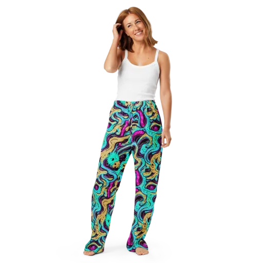 Neon Spill on a Women's Pajama Pants