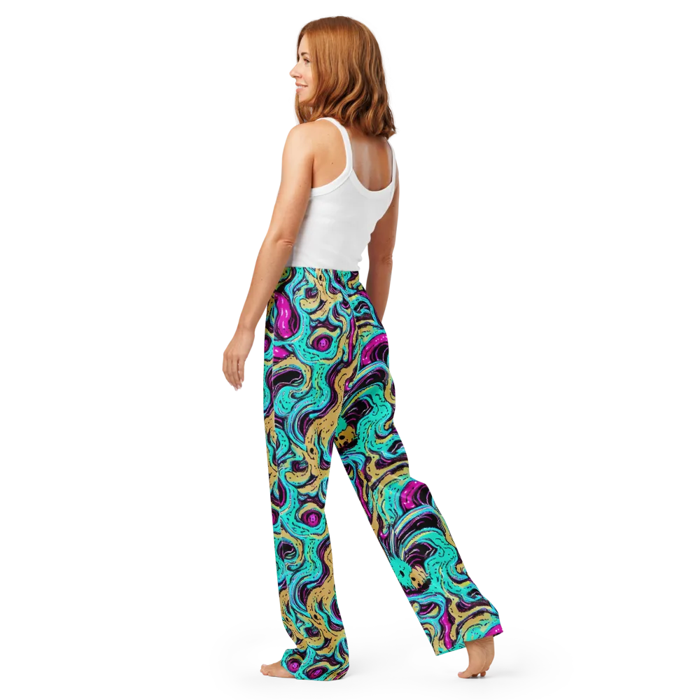 Neon Spill on Women's Pajama Pants — Back