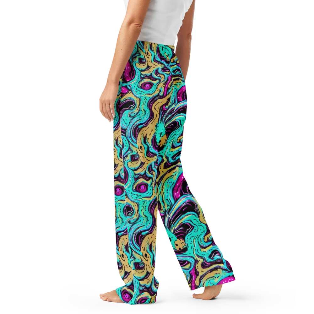 Neon Spill on Women's Pajama Pants — Left