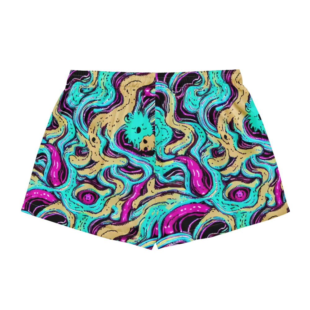 Neon Spill on Women's Pajama Shorts — Back