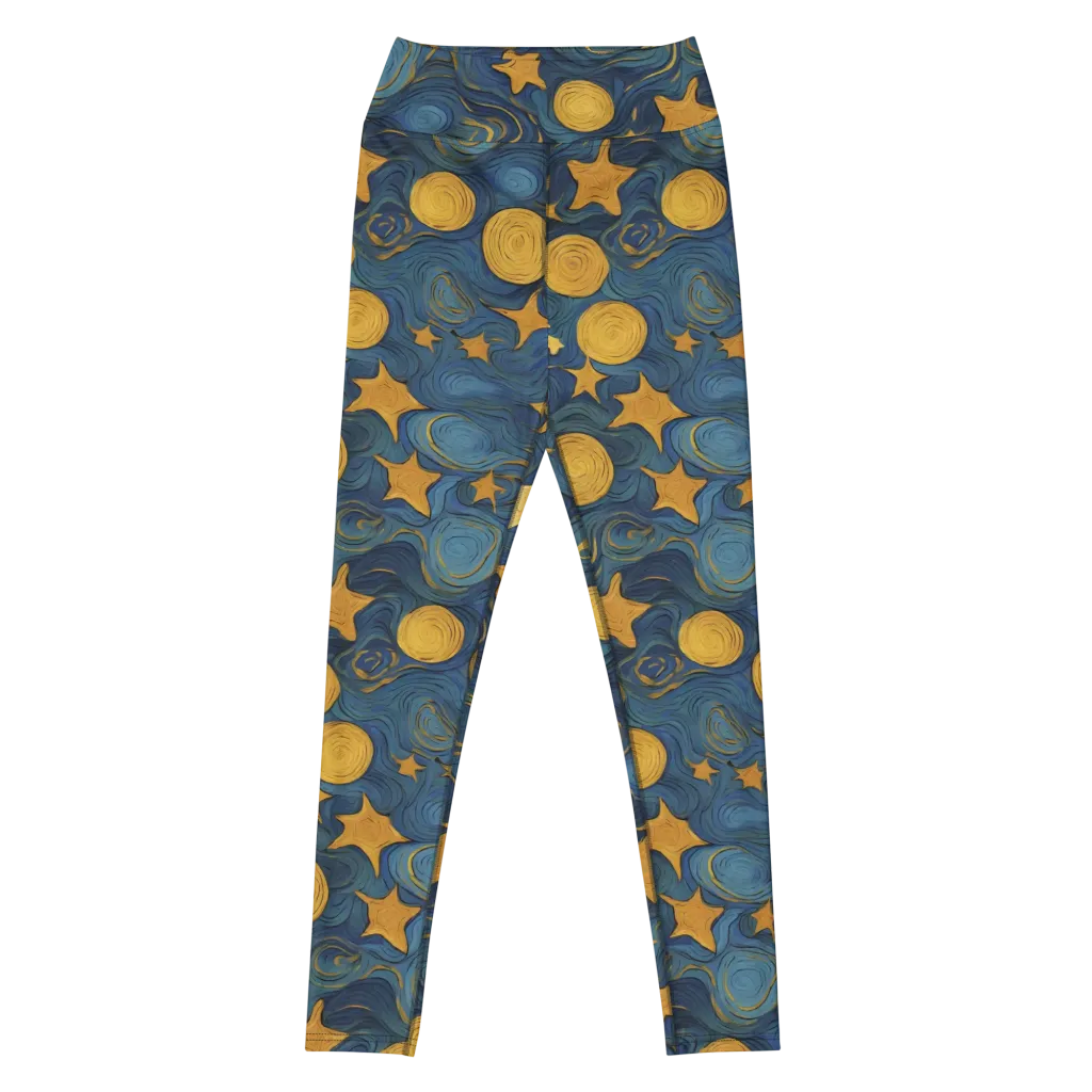 Gilded Galaxy on Yoga Leggings — Front