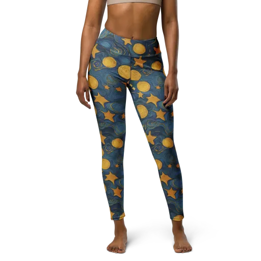 Gilded Galaxy on a Yoga Leggings