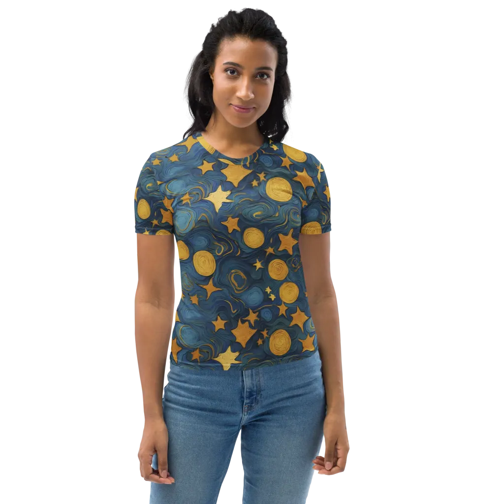Gilded Galaxy on Women's Crew Neck T-Shirt — Front
