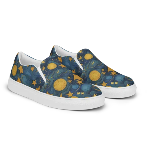 Gilded Galaxy on a Men's Slip-On Canvas Shoes