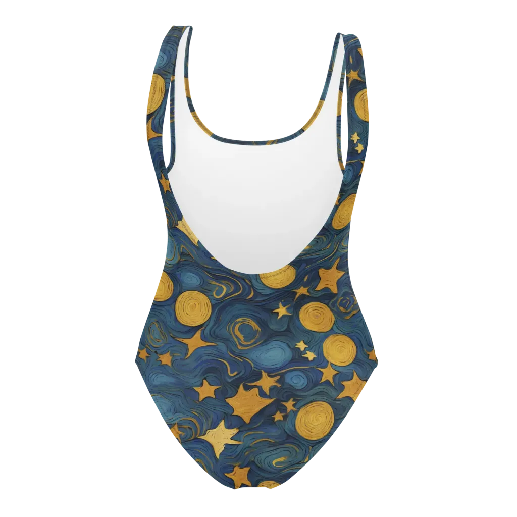 Gilded Galaxy on One-Piece Swimsuit — Back