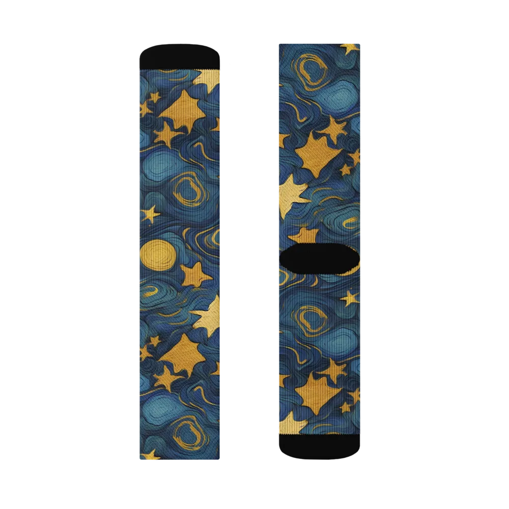 Gilded Galaxy on Socks — Left Sock