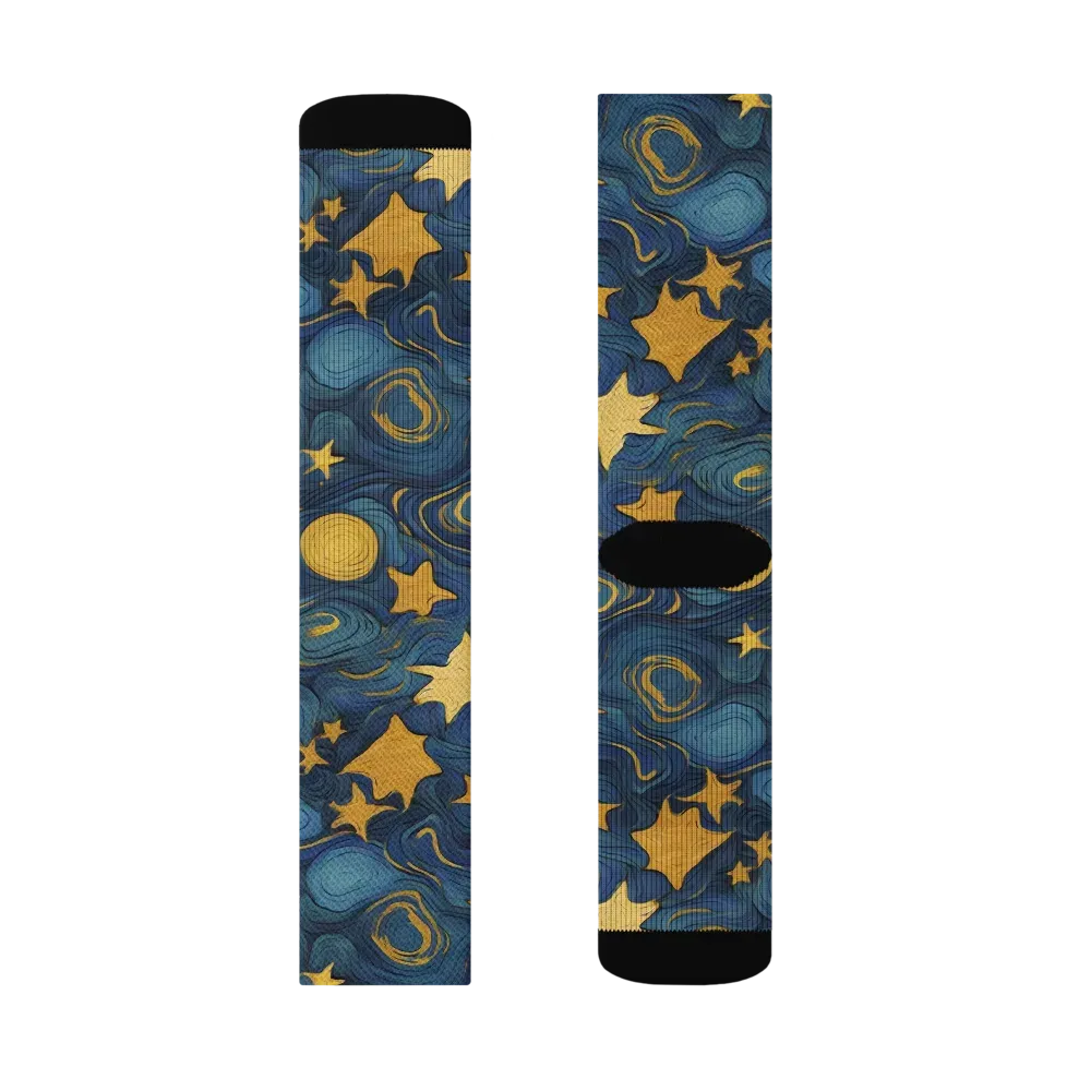 Gilded Galaxy on Socks — Right Sock