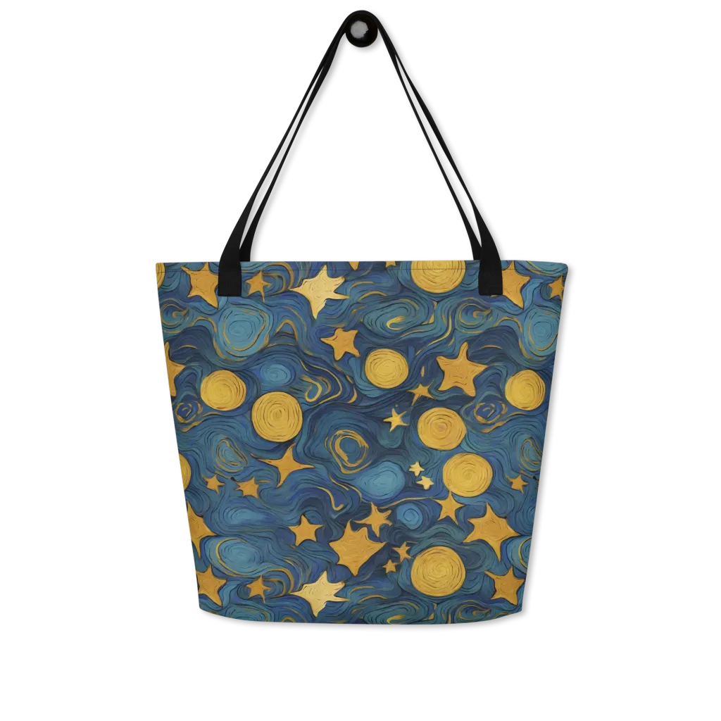 Gilded Galaxy on Large Tote Bag W/ Pocket — Front