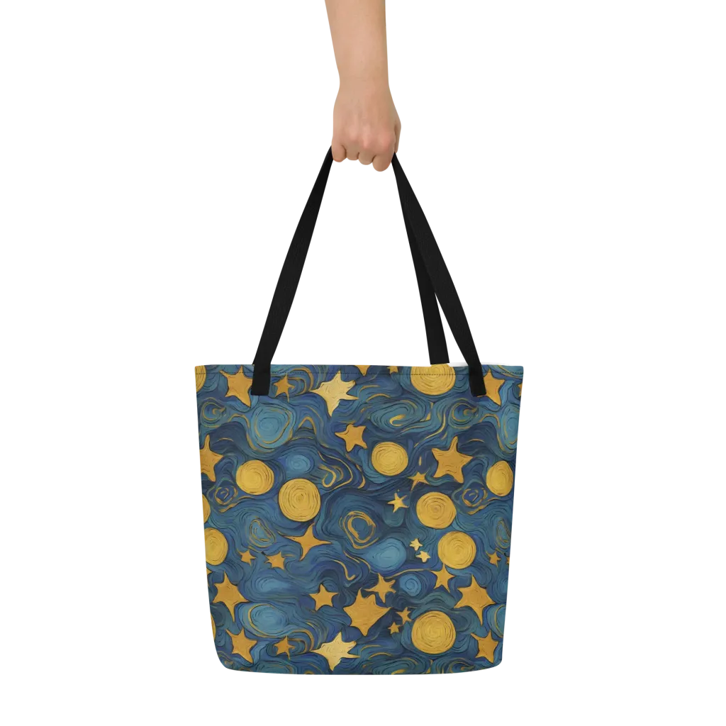 Gilded Galaxy on Large Tote Bag W/ Pocket — Front