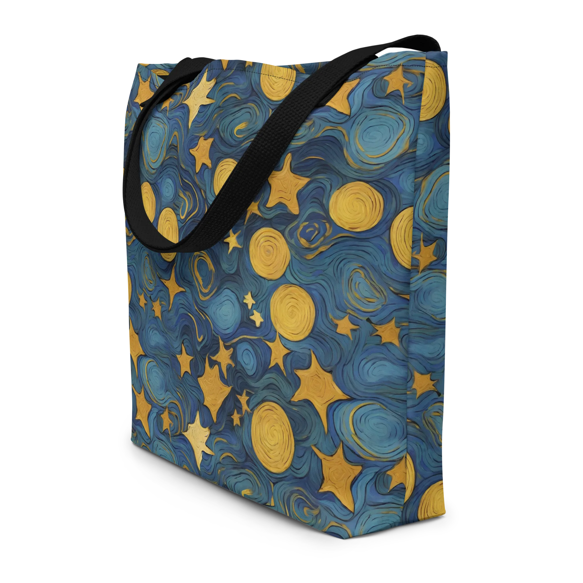 Gilded Galaxy on Large Tote Bag W/ Pocket — Front