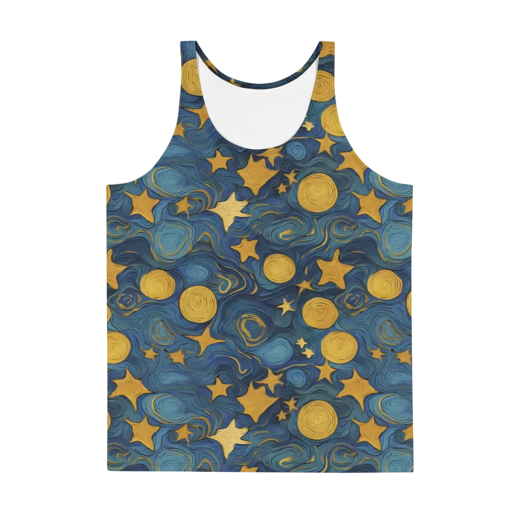 Gilded Galaxy on Men's Tank Top — Front