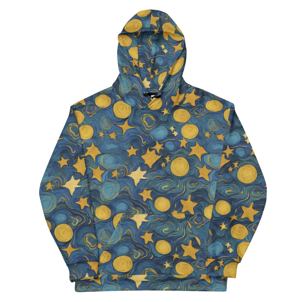 Gilded Galaxy on Cotton Hoodie — Front