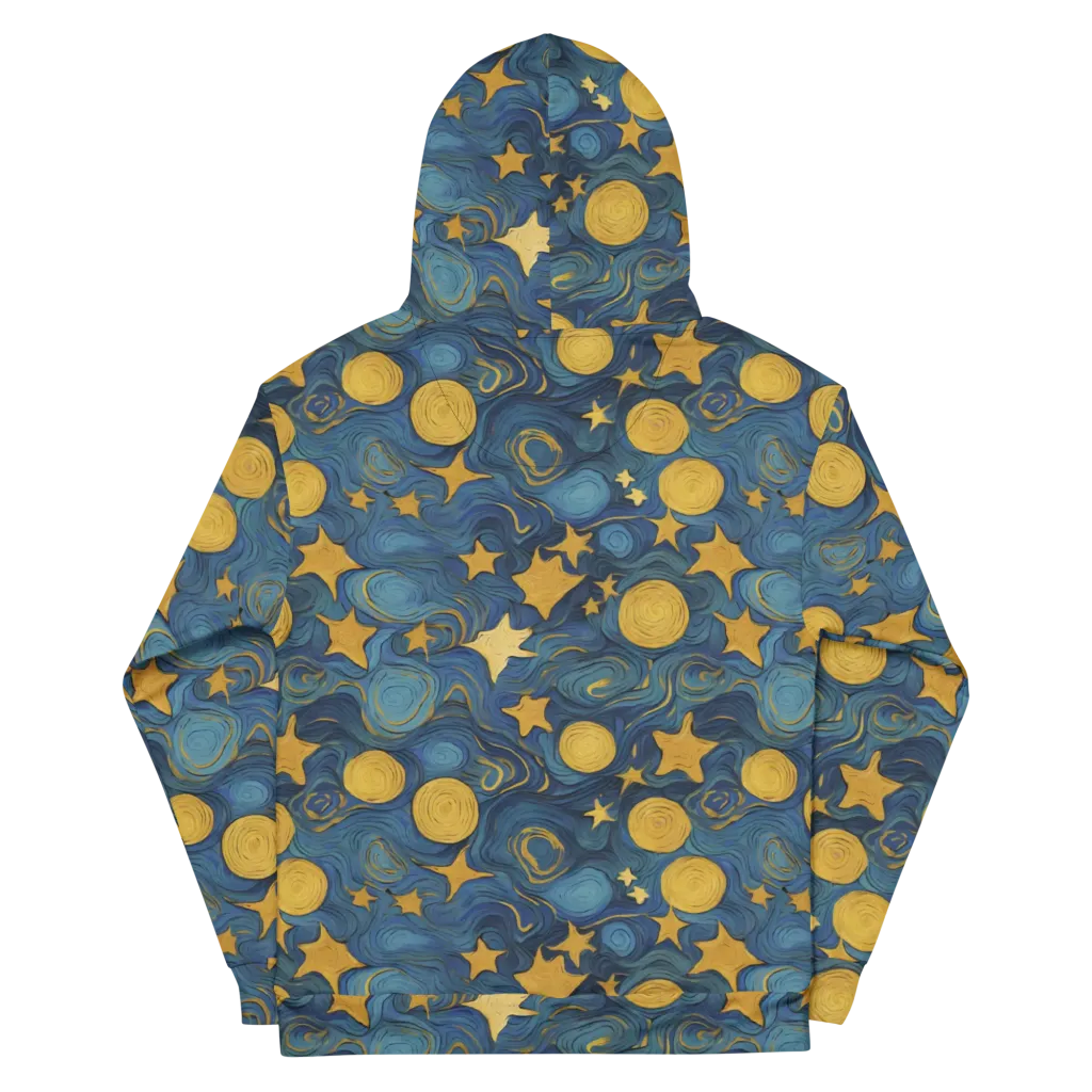 Gilded Galaxy on Cotton Hoodie — Back