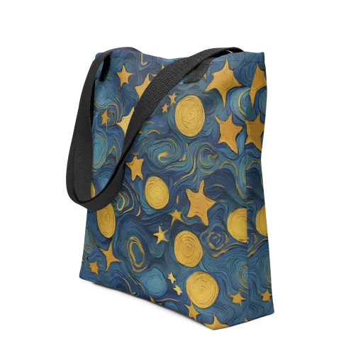Gilded Galaxy on a Tote Bag