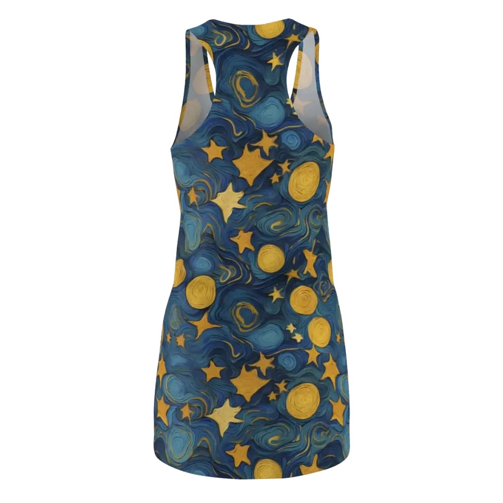 Gilded Galaxy on Racerback Dress — Back