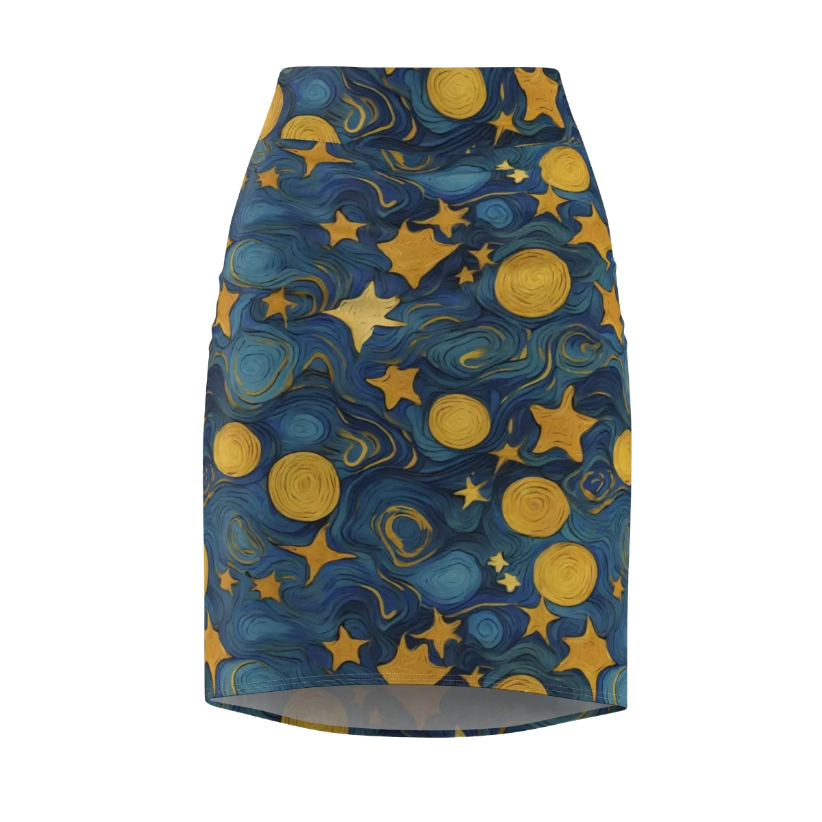 Gilded Galaxy on Pencil Skirt — Front