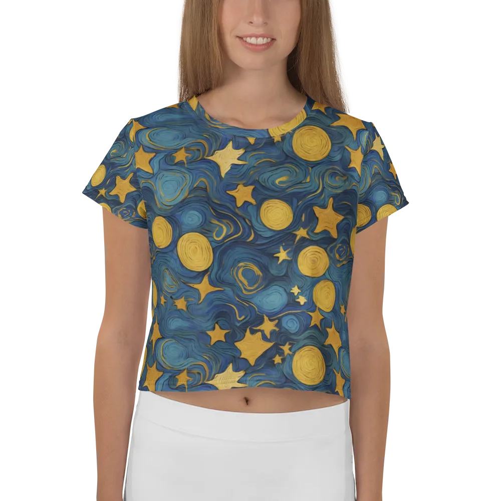 Gilded Galaxy on Crop Tee — Front