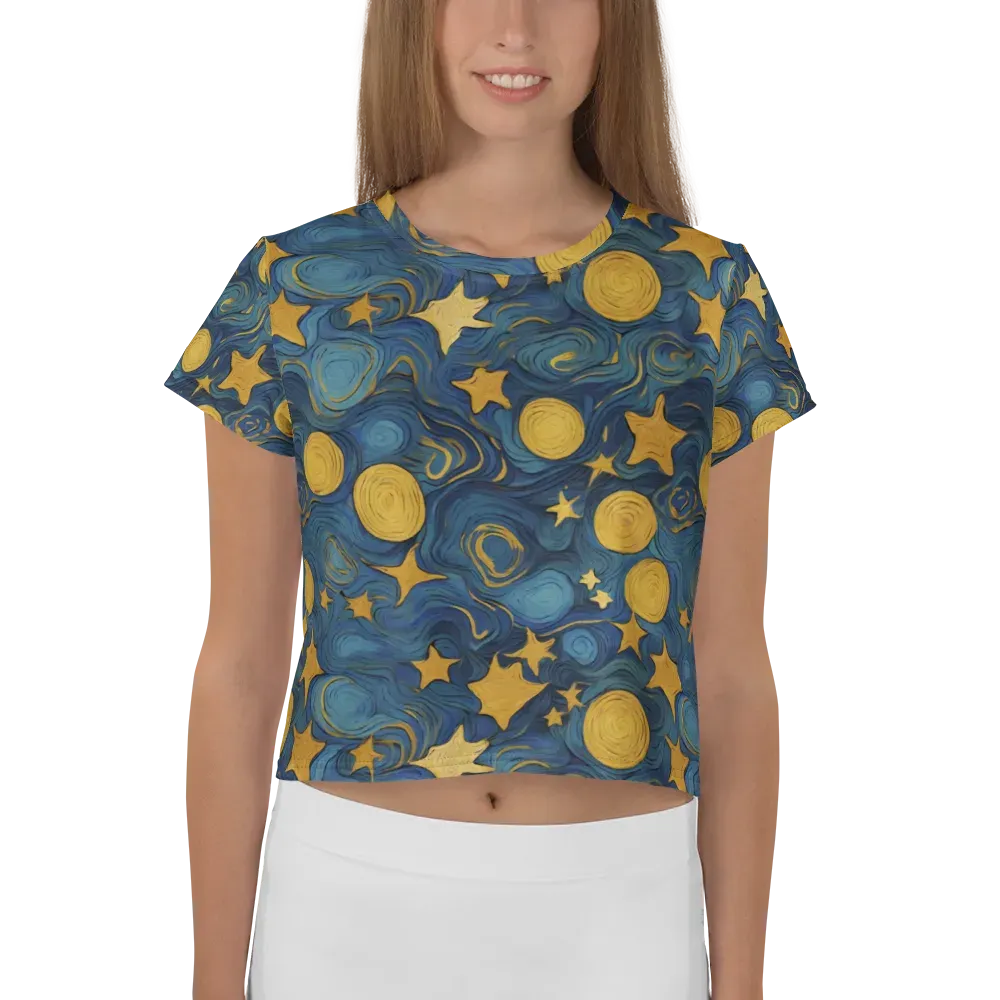 Gilded Galaxy on Crop Tee — Front
