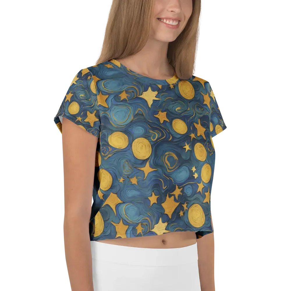 Gilded Galaxy on Crop Tee — Right