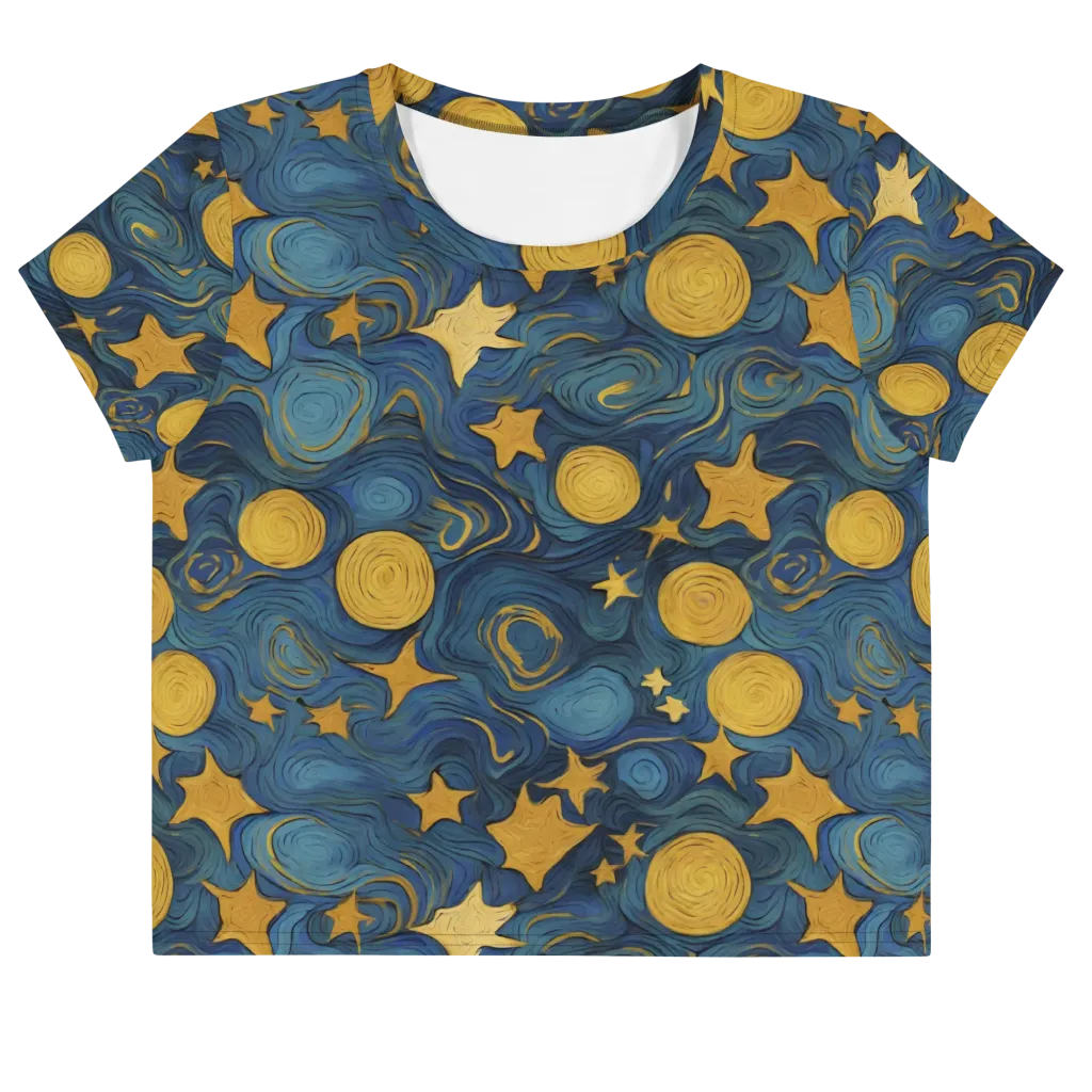 Gilded Galaxy on Crop Tee — Front