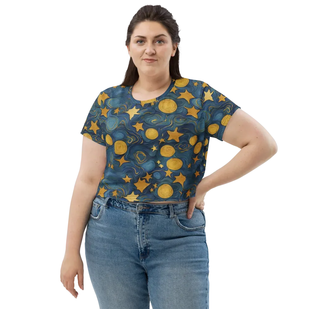 Gilded Galaxy on Crop Tee — Front