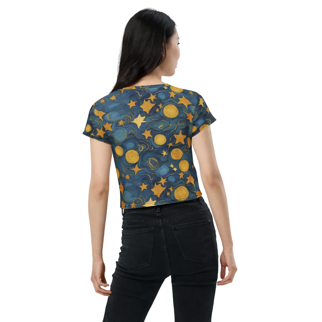 Gilded Galaxy on Crop Tee — Back