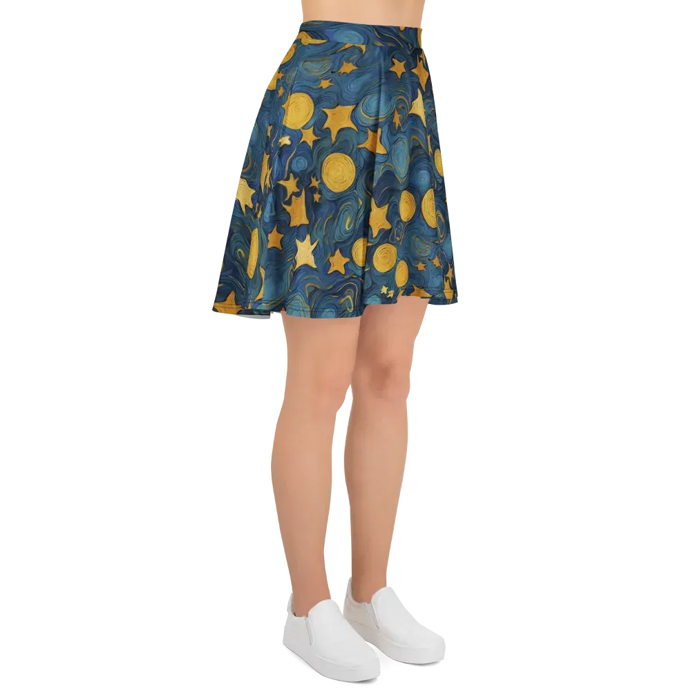 Gilded Galaxy on Skater Skirt — Right